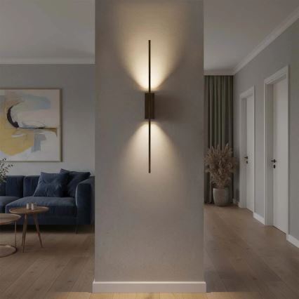 LED væglampe AISHA LED/12W/230V 4000K 80 cm sort