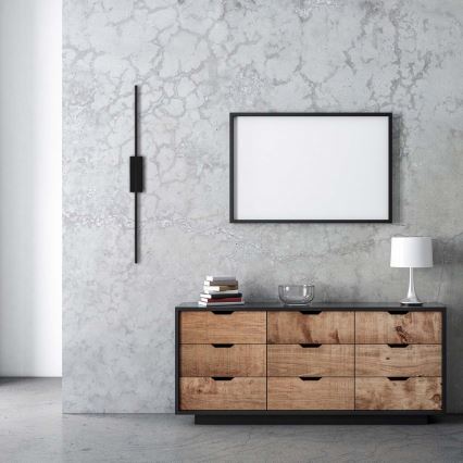 LED væglampe AISHA LED/12W/230V 4000K 80 cm sort