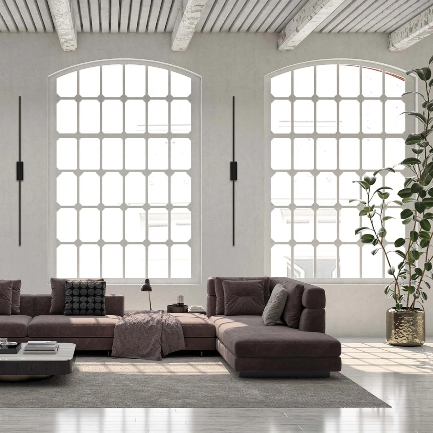 LED væglampe AISHA LED/20W/230V 4000K 120 cm sort