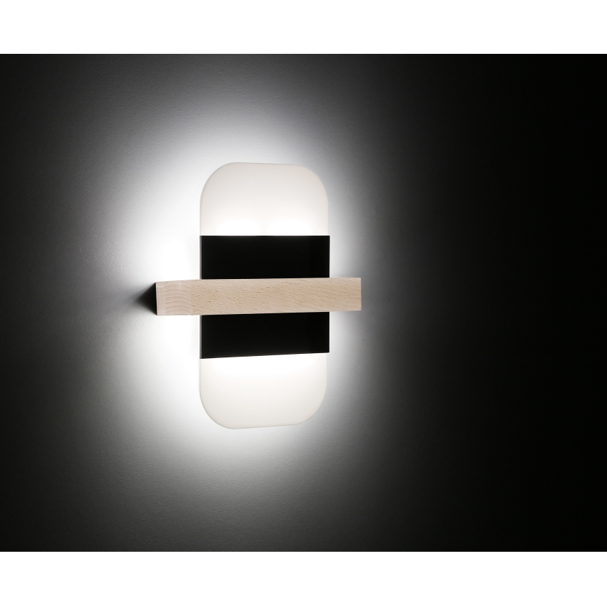 LED væglampe APRIL LED/6W/230V hvid/sort