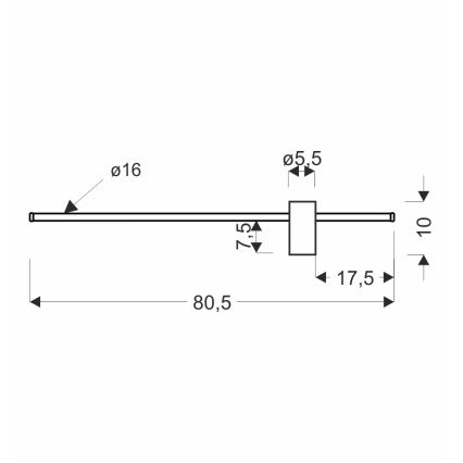 LED væglampe ARIAN LED/13W/230V 4000K sort