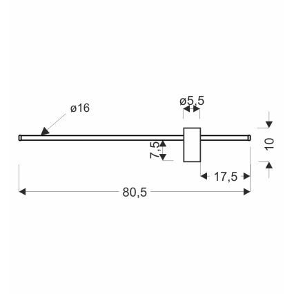 LED væglampe ARIAN LED/13W/230V sort