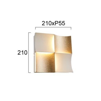 LED væglampe ARIELLA LED/24W/230V guld