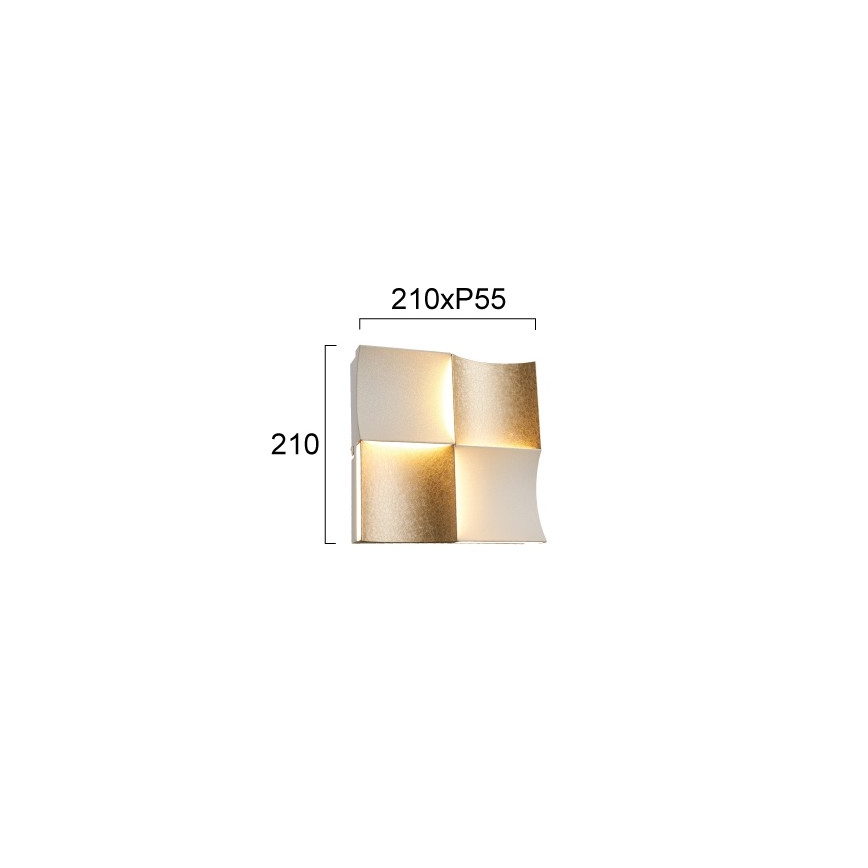LED væglampe ARIELLA LED/24W/230V guld