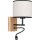 LED væglampe BOHO 1xE27/25W/230V + LED/1W/230V eg