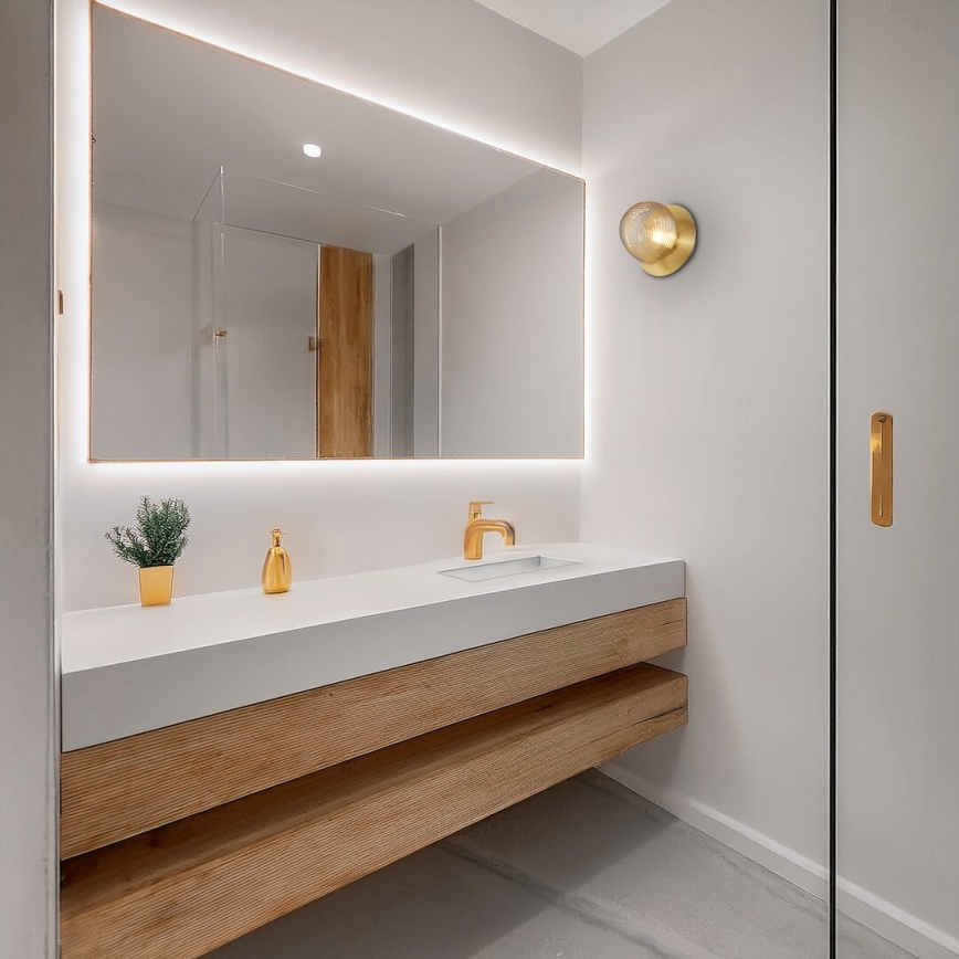 LED væglampe BOLLA LED/3W/230V guld/røgfarvet beige