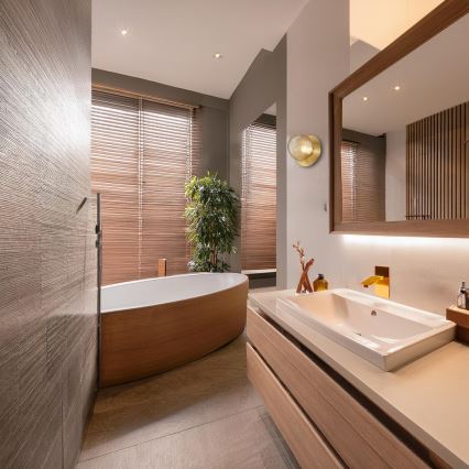 LED væglampe BOLLA LED/3W/230V guld/røgfarvet beige