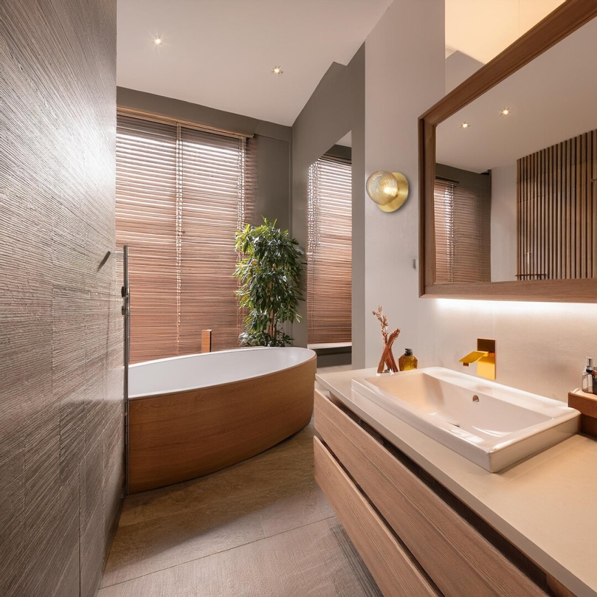 LED væglampe BOLLA LED/3W/230V guld/røgfarvet beige