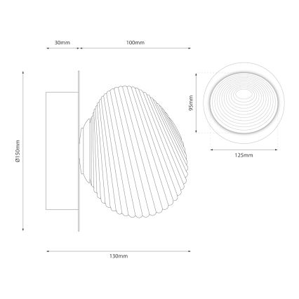 LED væglampe BOLLA LED/3W/230V skinnende krom