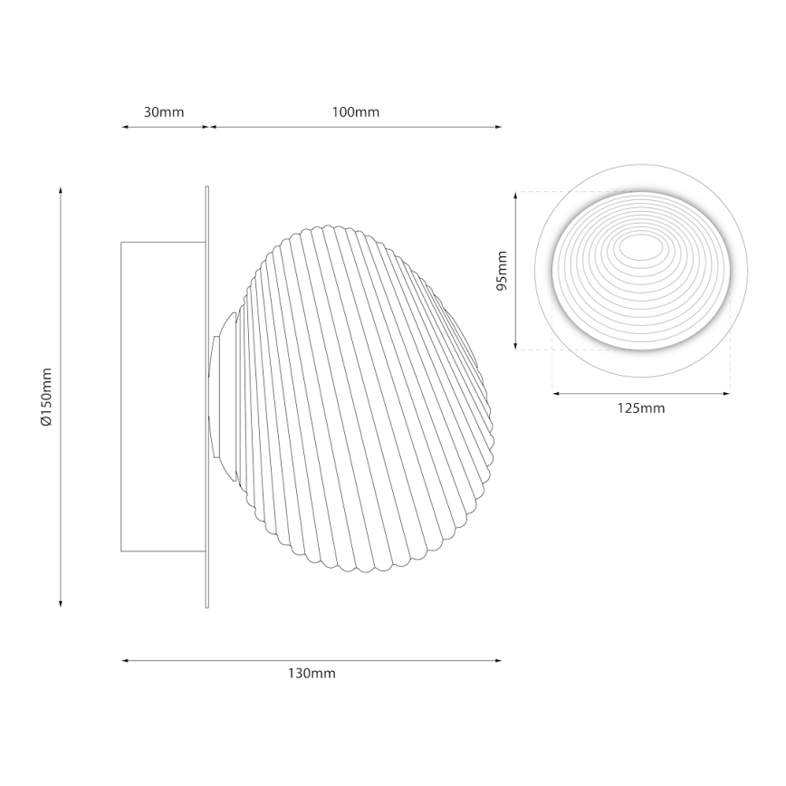 LED væglampe BOLLA LED/3W/230V skinnende krom