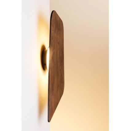 LED væglampe BUTTON LED/4W/230V 41x25 cm valnødfinish