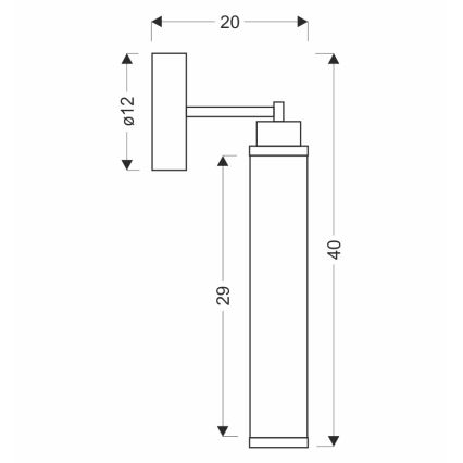LED-væglampe CORTE LED/10W/230V sort