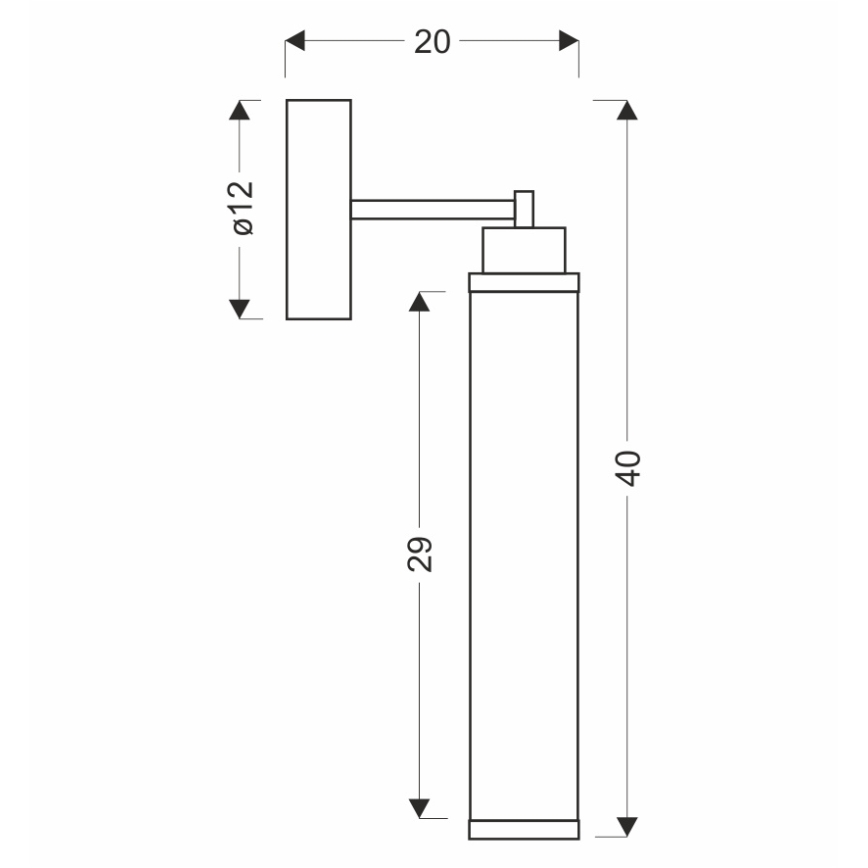 LED-væglampe CORTE LED/10W/230V sort