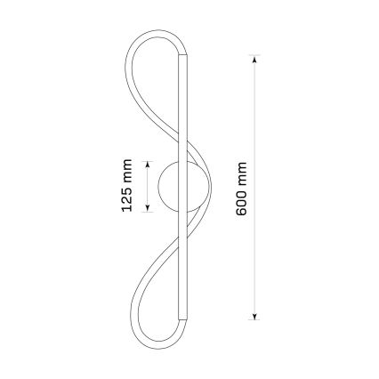 LED-væglampe EMMA LED/19W/230V, guld
