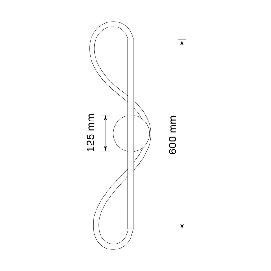 LED-væglampe EMMA LED/19W/230V, guld