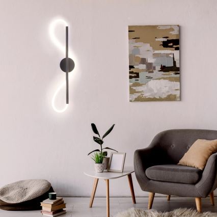 LED væglampe EMMA LED/19W/230V sort