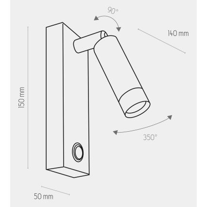 LED væglampe ENZO LED/3W/230V