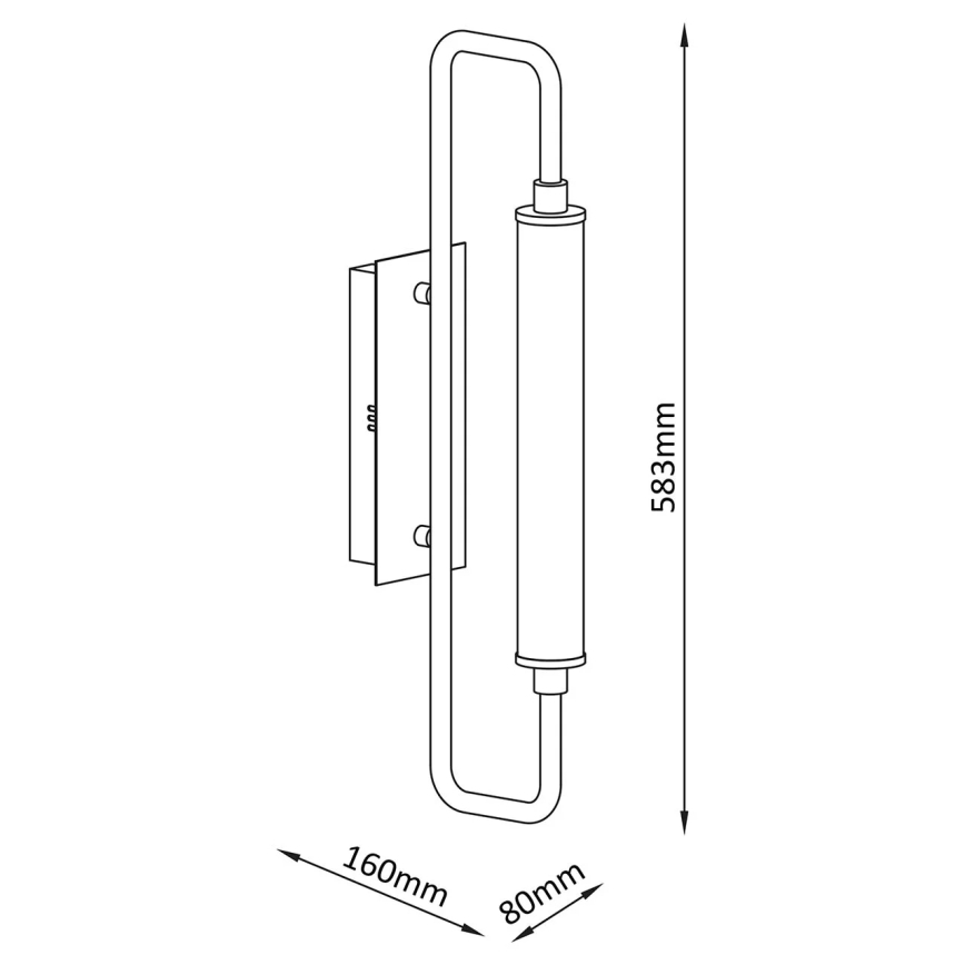 LED-væglampe FELICJA LED/14W/230V 4000K sort