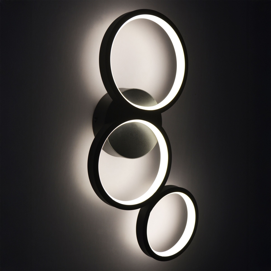 LED væglampe FLAMENCO LED/23W/230V 4000K sort