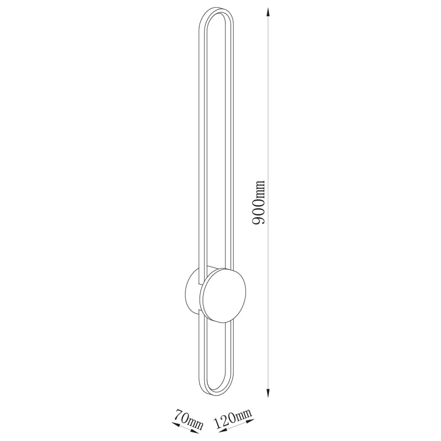 LED-væglampe FLORENTYNA LED/24W/230V 4000K guld/sort