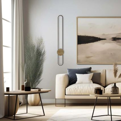 LED væglampe FLORENTYNA LED/24W/230V 4000K sort/beige