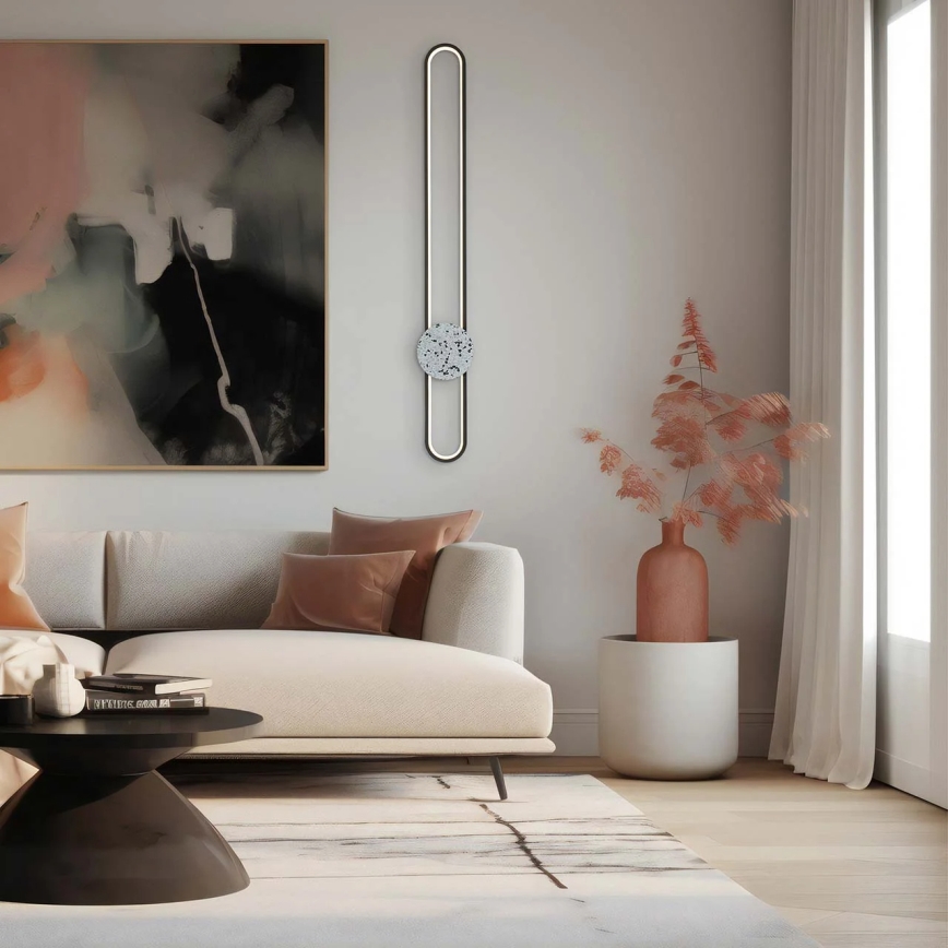 LED væglampe FLORENTYNA LED/24W/230V 4000K sort/hvid