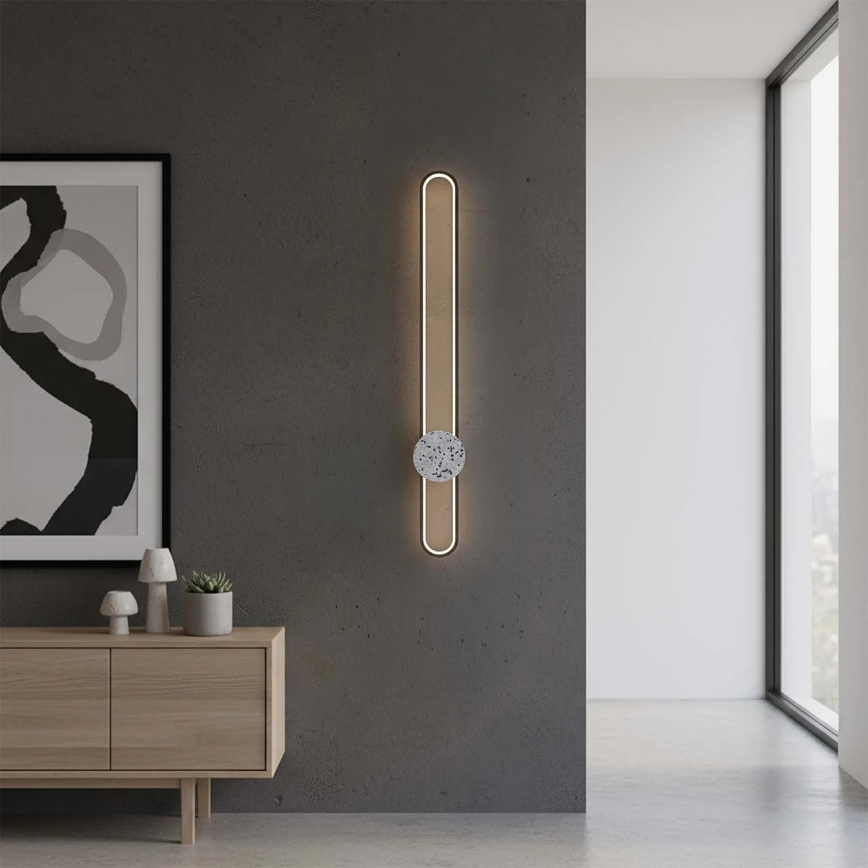 LED væglampe FLORENTYNA LED/24W/230V 4000K sort/hvid