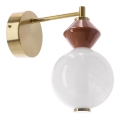 LED-væglampe FLORES LED/7W/230V guld/brun