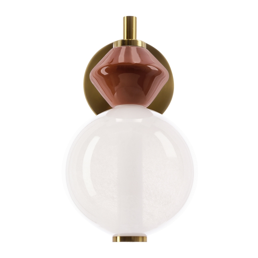 LED-væglampe FLORES LED/7W/230V guld/brun
