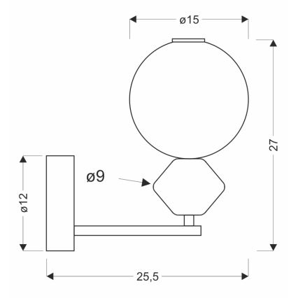 LED-væglampe FLORES LED/7W/230V guld/brun