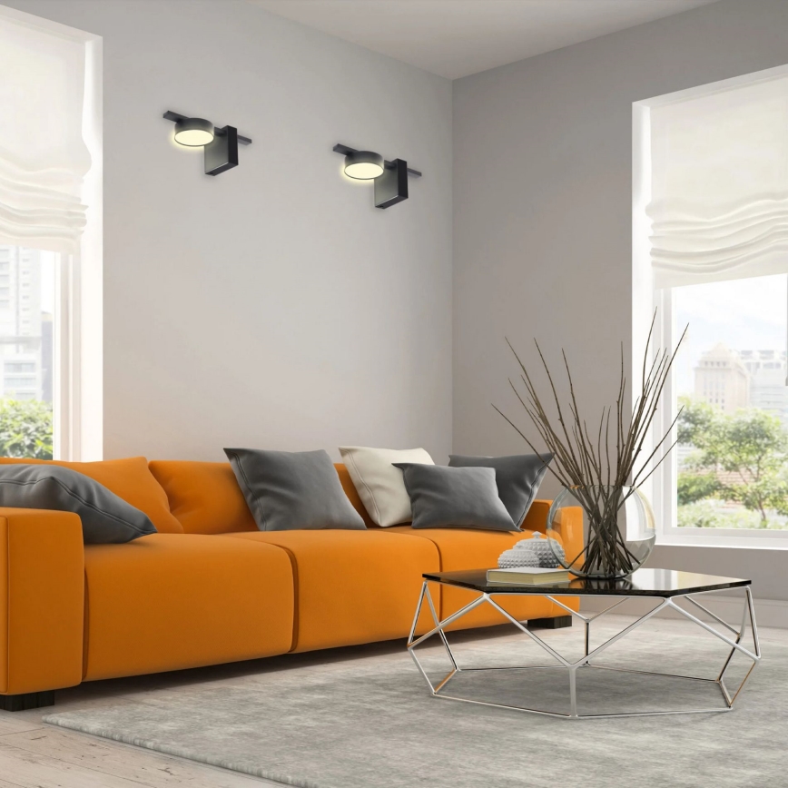LED væglampe JOY 1xGX53/6W/230V sort