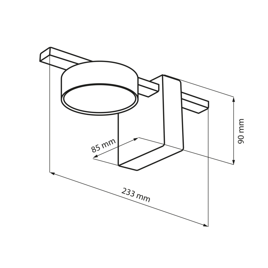 LED væglampe JOY 1xGX53/6W/230V sort