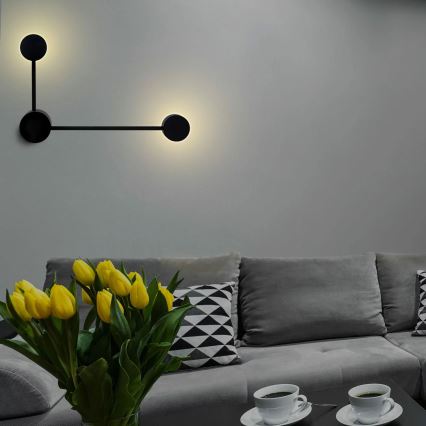 LED væglampe JOY 2xGX53/6W/230V sort