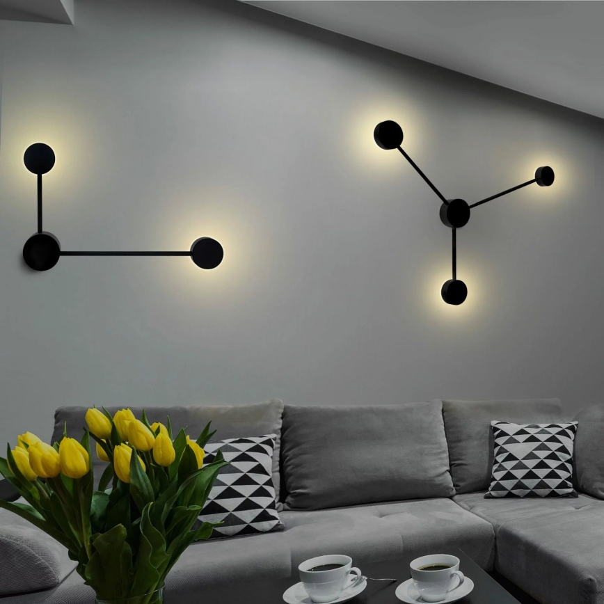 LED væglampe JOY 2xGX53/6W/230V sort