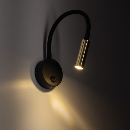 LED væglampe LAGOS 1xG9/3W/230V 4000K sort/guldfarvet