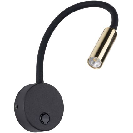 LED væglampe LAGOS 1xG9/3W/230V 4000K sort/guldfarvet