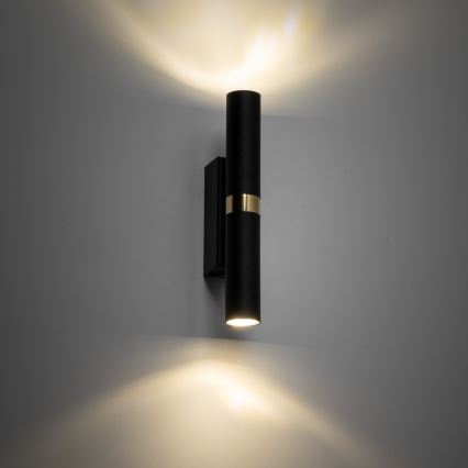LED væglampe LAGOS 2xG9/3W/230V 4000K sort/guldfarvet