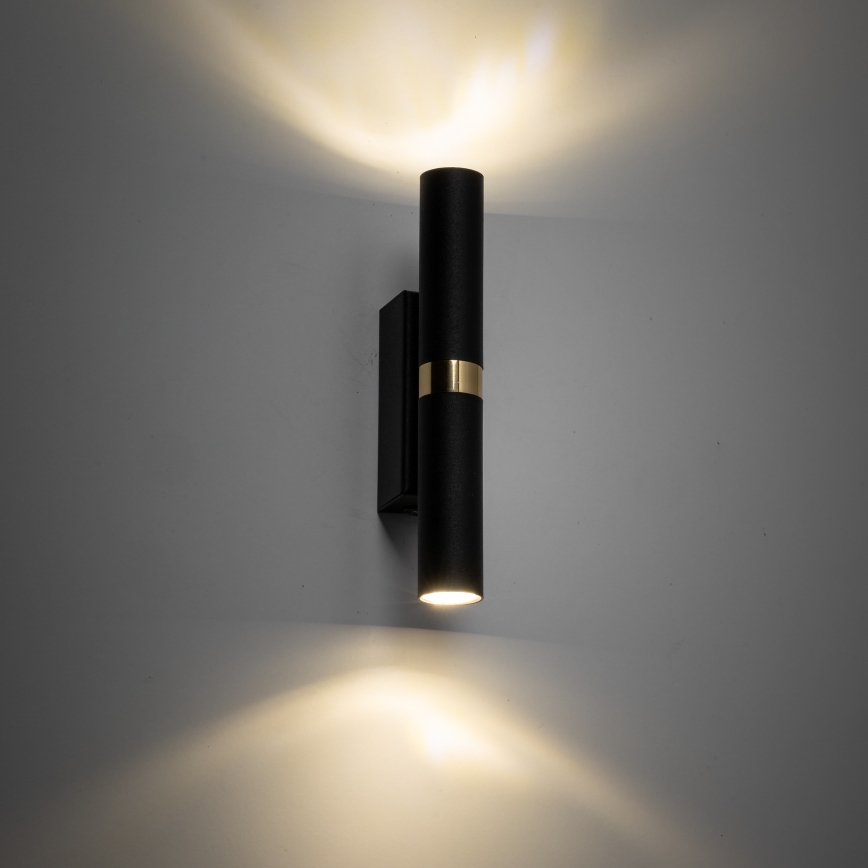 LED væglampe LAGOS 2xG9/3W/230V 4000K sort/guldfarvet