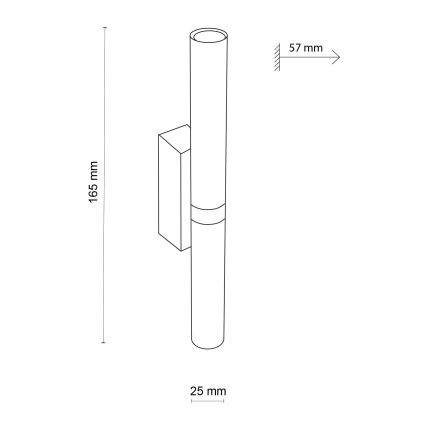 LED væglampe LAGOS 2xG9/3W/230V 4000K sort/guldfarvet