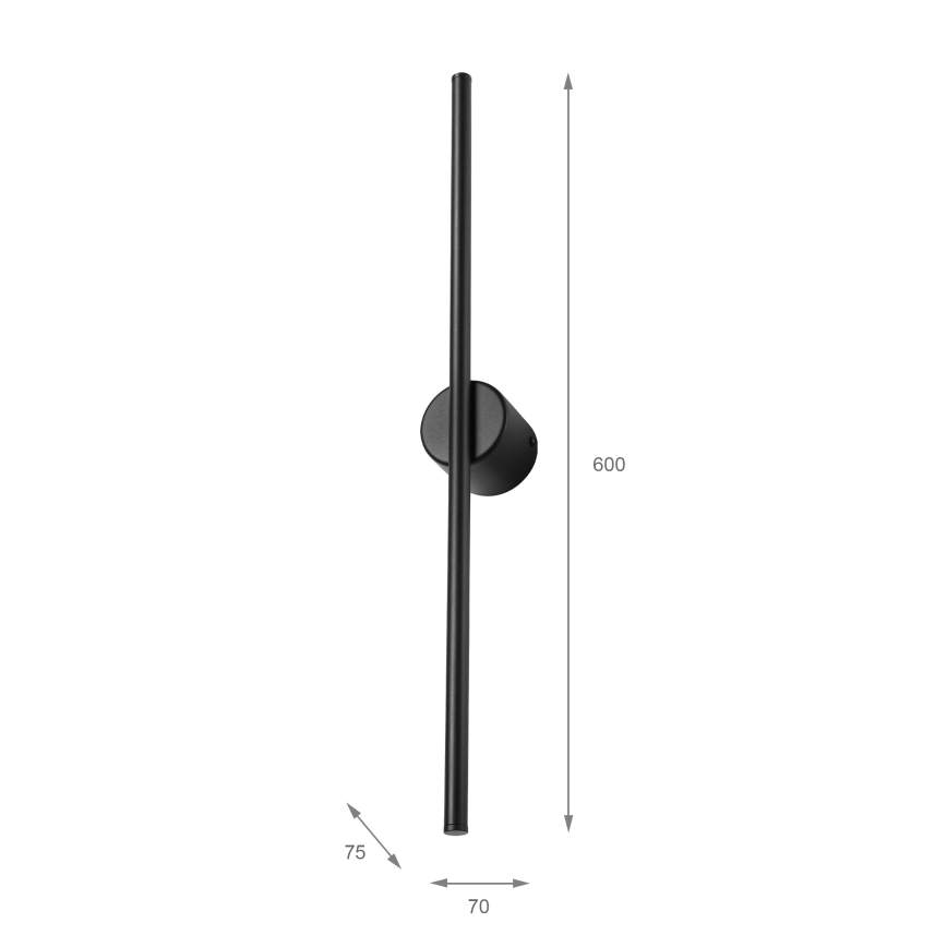 LED væglampe LANA LED/7W/230V 4000K sort