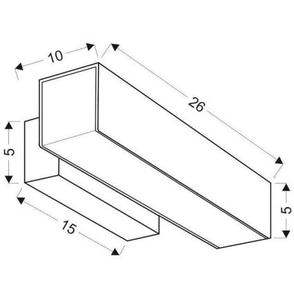 LED væglampe LANDER LED10W/230V