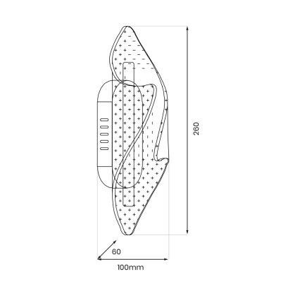 LED væglampe LARGO LED/8W/230V guldfarvet