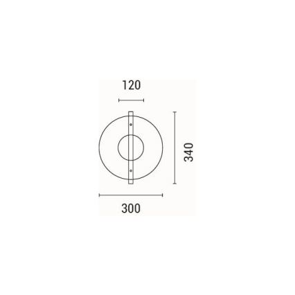 LED væglampe LED/10W/230V 3000K