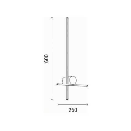 LED væglampe LED/12W/230V 3000K