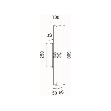 LED væglampe LED/13W/230V 3000K