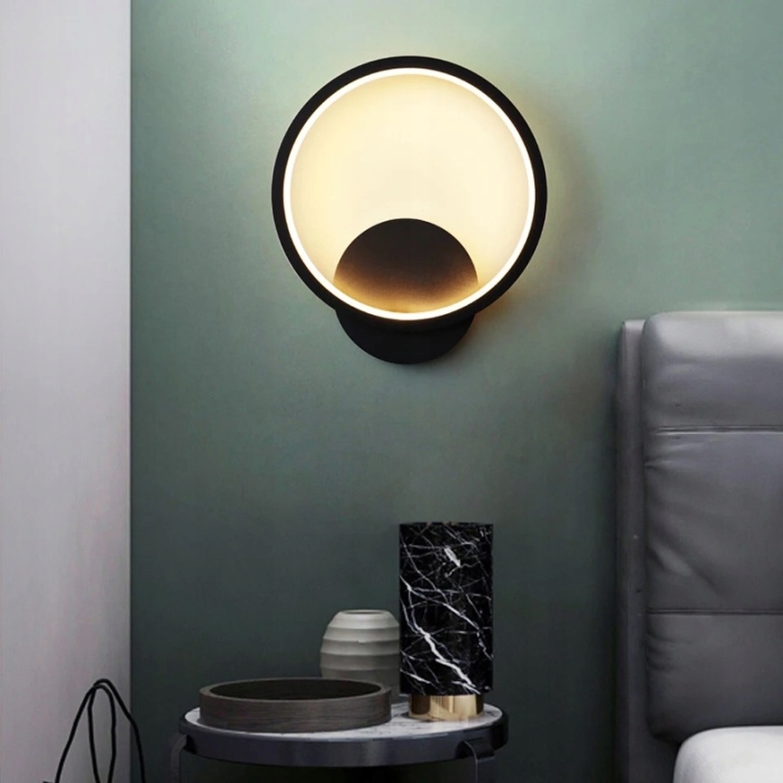 LED væglampe LED/14W/230V sort