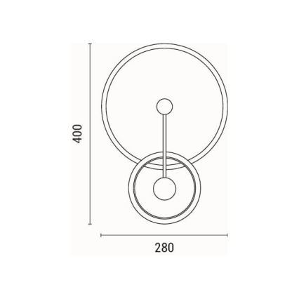 LED væglampe LED/15W/230V 3000K