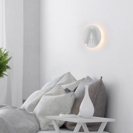 LED væglampe LED/3W/230V + LED/6W/230V 3000K hvid