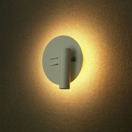 LED væglampe LED/3W/230V + LED/6W/230V 3000K hvid