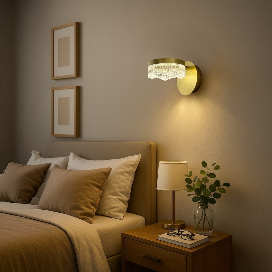 LED væglampe LED/4W/230V guld